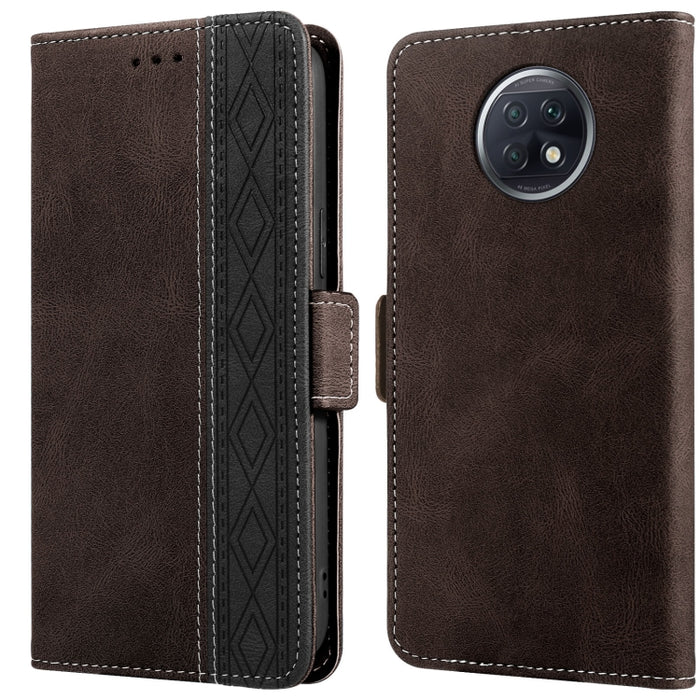 Estuche para teléfono de cuero RFID con costuras laterales magnéticas, For Xiaomi Redmi 9, For Xiaomi Redmi 9A, For Xiaomi Redmi 9C, For Xiaomi Redmi 9T, For Xiaomi Redmi Note 9 Pro 4G / 9S, For Xiaomi Redmi Note 9 / 10X, For Xiaomi Redmi Note 9T 5G   ...