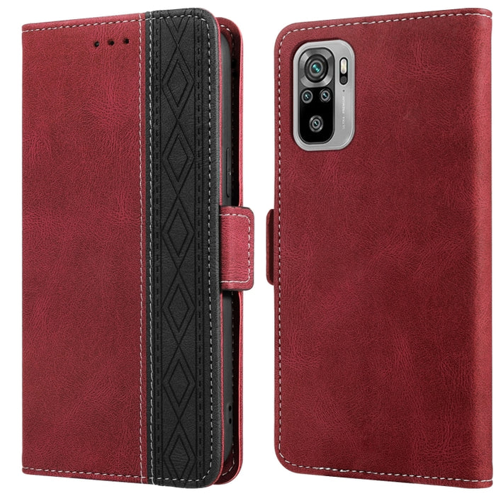 Estuche para teléfono de cuero RFID con costuras laterales magnéticas, For Xiaomi Redmi 9, For Xiaomi Redmi 9A, For Xiaomi Redmi 9C, For Xiaomi Redmi 9T, For Xiaomi Redmi Note 9 Pro 4G / 9S, For Xiaomi Redmi Note 9 / 10X, For Xiaomi Redmi Note 9T 5G   ...