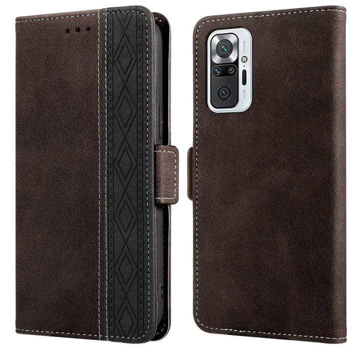 Estuche para teléfono de cuero RFID con costuras laterales magnéticas, For Xiaomi Redmi 9, For Xiaomi Redmi 9A, For Xiaomi Redmi 9C, For Xiaomi Redmi 9T, For Xiaomi Redmi Note 9 Pro 4G / 9S, For Xiaomi Redmi Note 9 / 10X, For Xiaomi Redmi Note 9T 5G   ...