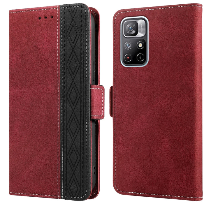 Estuche para teléfono de cuero RFID con costuras laterales magnéticas, For Xiaomi Redmi 9, For Xiaomi Redmi 9A, For Xiaomi Redmi 9C, For Xiaomi Redmi 9T, For Xiaomi Redmi Note 9 Pro 4G / 9S, For Xiaomi Redmi Note 9 / 10X, For Xiaomi Redmi Note 9T 5G   ...