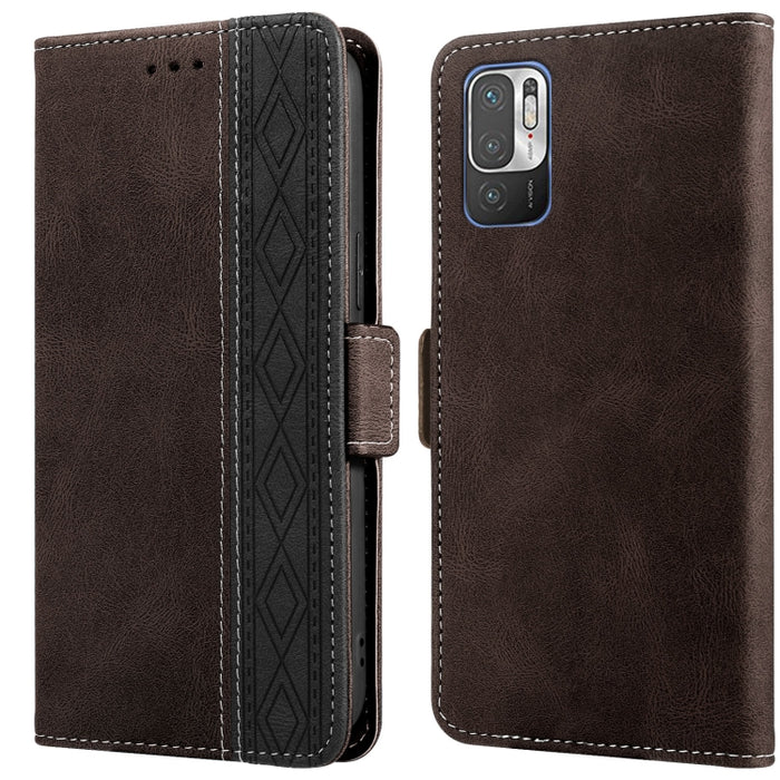 Estuche para teléfono de cuero RFID con costuras laterales magnéticas, For Xiaomi Redmi 9, For Xiaomi Redmi 9A, For Xiaomi Redmi 9C, For Xiaomi Redmi 9T, For Xiaomi Redmi Note 9 Pro 4G / 9S, For Xiaomi Redmi Note 9 / 10X, For Xiaomi Redmi Note 9T 5G   ...
