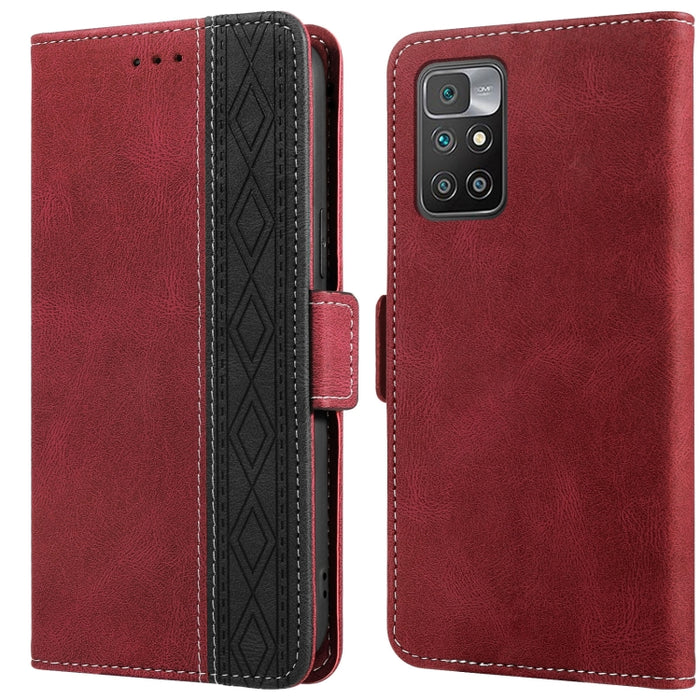 Estuche para teléfono de cuero RFID con costuras laterales magnéticas, For Xiaomi Redmi 9, For Xiaomi Redmi 9A, For Xiaomi Redmi 9C, For Xiaomi Redmi 9T, For Xiaomi Redmi Note 9 Pro 4G / 9S, For Xiaomi Redmi Note 9 / 10X, For Xiaomi Redmi Note 9T 5G   ...