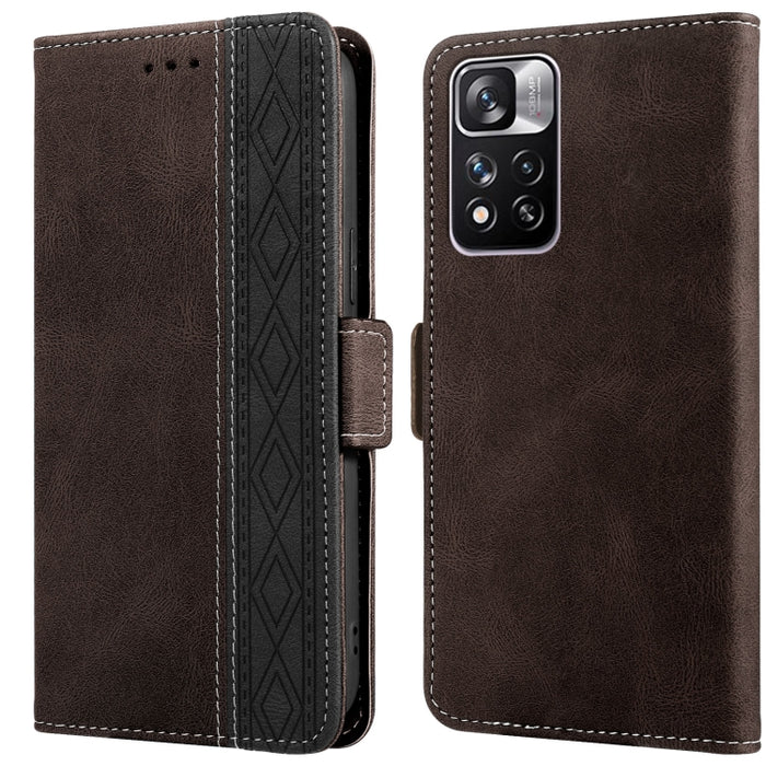 Estuche para teléfono de cuero RFID con costuras laterales magnéticas, For Xiaomi Redmi 9, For Xiaomi Redmi 9A, For Xiaomi Redmi 9C, For Xiaomi Redmi 9T, For Xiaomi Redmi Note 9 Pro 4G / 9S, For Xiaomi Redmi Note 9 / 10X, For Xiaomi Redmi Note 9T 5G   ...