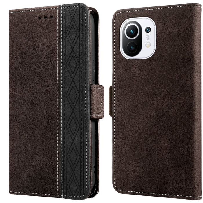 Estuche para teléfono de cuero RFID con costuras laterales magnéticas, For Xiaomi Redmi 9, For Xiaomi Redmi 9A, For Xiaomi Redmi 9C, For Xiaomi Redmi 9T, For Xiaomi Redmi Note 9 Pro 4G / 9S, For Xiaomi Redmi Note 9 / 10X, For Xiaomi Redmi Note 9T 5G   ...