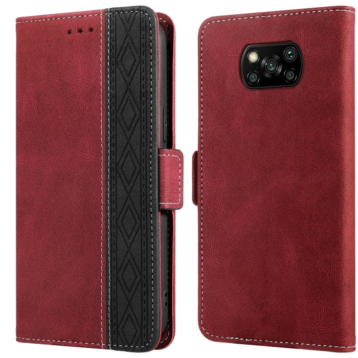 Estuche para teléfono de cuero RFID con costuras laterales magnéticas, For Xiaomi Redmi 9, For Xiaomi Redmi 9A, For Xiaomi Redmi 9C, For Xiaomi Redmi 9T, For Xiaomi Redmi Note 9 Pro 4G / 9S, For Xiaomi Redmi Note 9 / 10X, For Xiaomi Redmi Note 9T 5G   ...