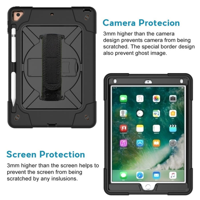 Estuche combinado de silicona + PC de color en contraste con soporte, For iPad 9.7, For iPad 10.2