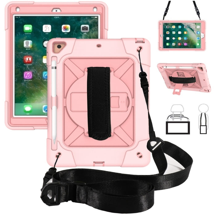 Estuche combinado de silicona + PC de color en contraste con soporte, For iPad 9.7, For iPad 10.2
