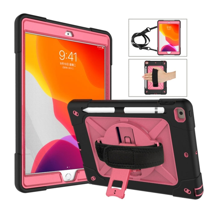 Estuche combinado de silicona + PC de color en contraste con soporte, For iPad 9.7, For iPad 10.2