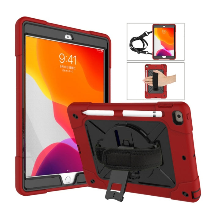 Estuche combinado de silicona + PC de color en contraste con soporte, For iPad 9.7, For iPad 10.2