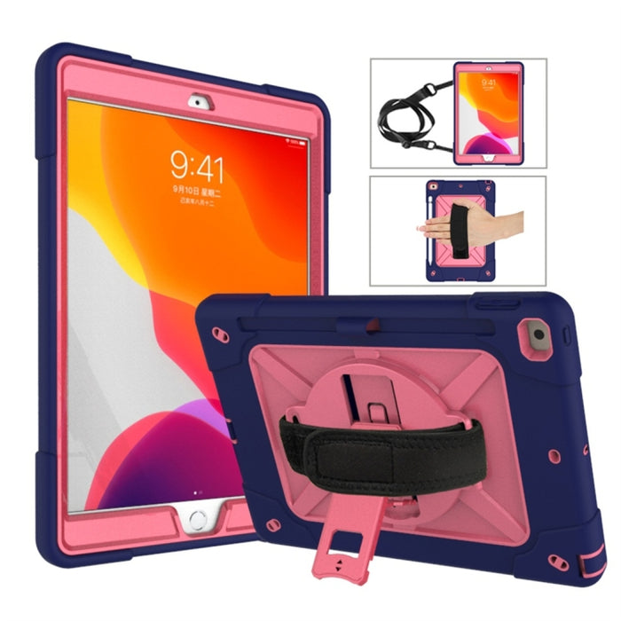 Estuche combinado de silicona + PC de color en contraste con soporte, For iPad 9.7, For iPad 10.2