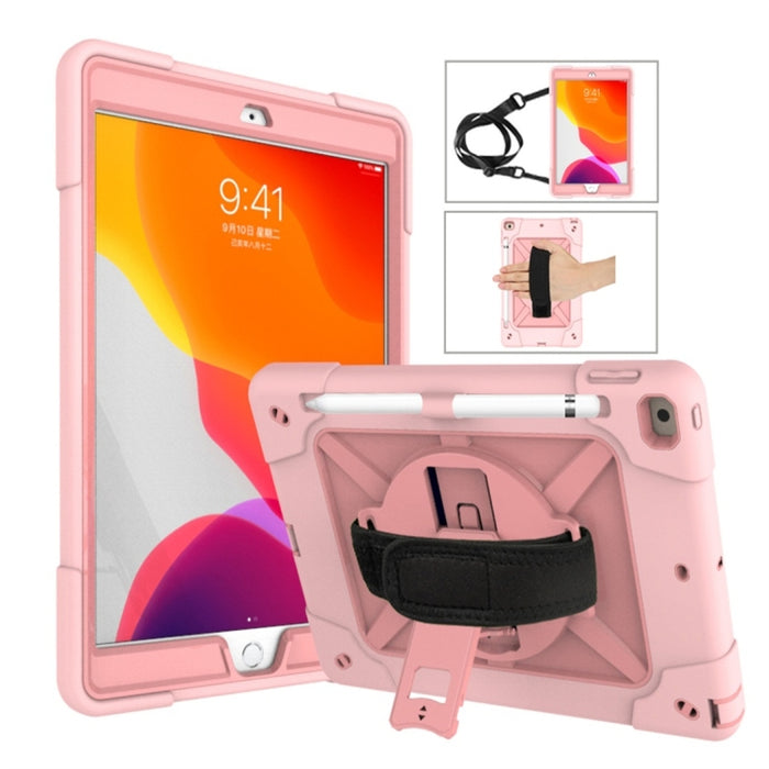 Estuche combinado de silicona + PC de color en contraste con soporte, For iPad 9.7, For iPad 10.2
