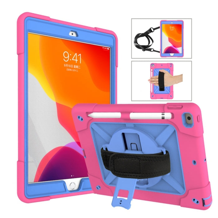 Estuche combinado de silicona + PC de color en contraste con soporte, For iPad 9.7, For iPad 10.2