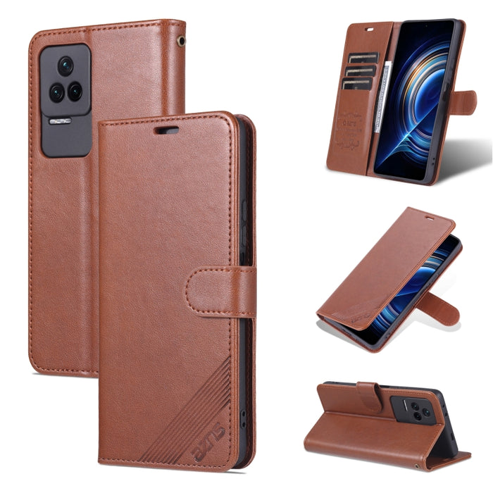 AZNS Estuche para teléfono de cuero con textura de piel de oveja, For Honor 60 SE, For Xiaomi Redmi K50 / K50 Pro