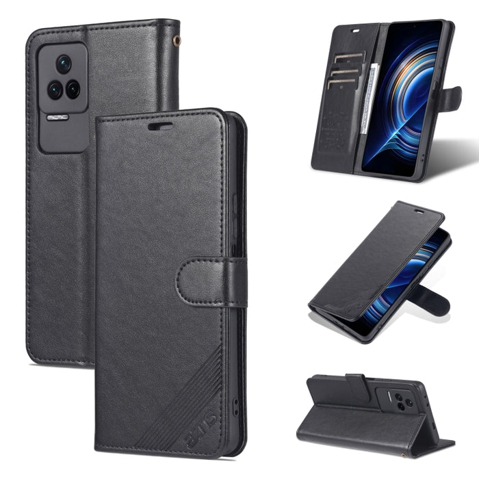 AZNS Estuche para teléfono de cuero con textura de piel de oveja, For Honor 60 SE, For Xiaomi Redmi K50 / K50 Pro