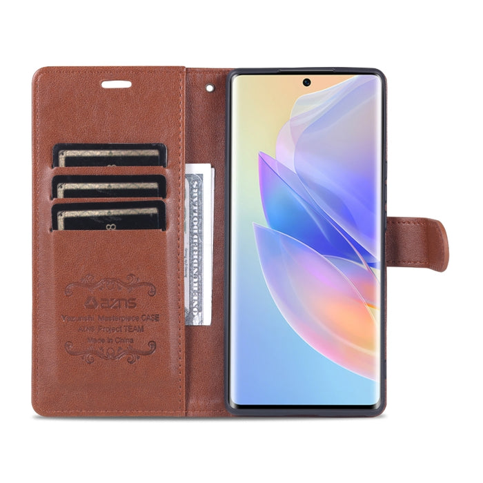 AZNS Estuche para teléfono de cuero con textura de piel de oveja, For Honor 60 SE, For Xiaomi Redmi K50 / K50 Pro