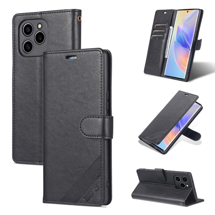 AZNS Estuche para teléfono de cuero con textura de piel de oveja, For Honor 60 SE, For Xiaomi Redmi K50 / K50 Pro