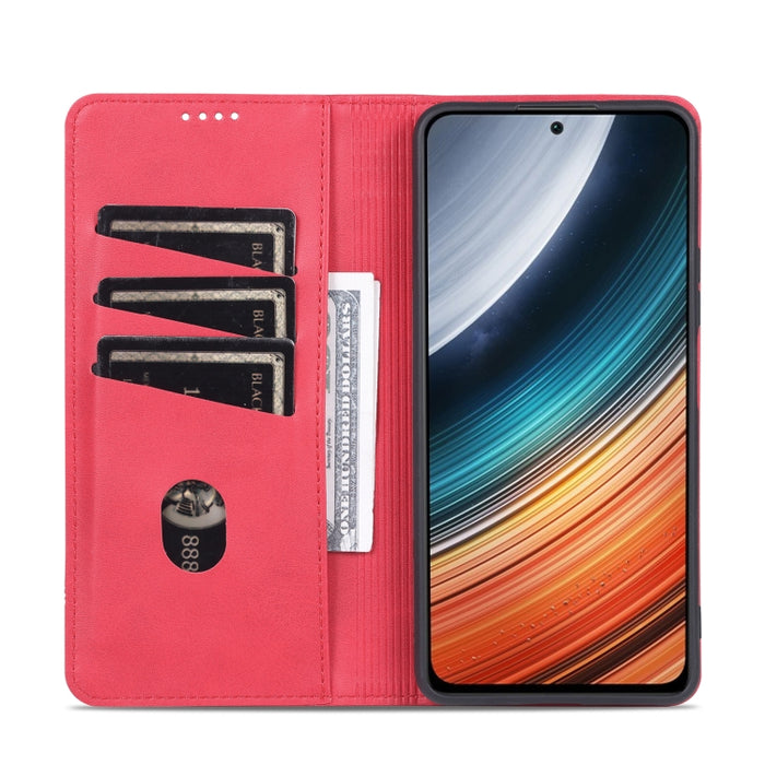 Estuche para teléfono de cuero con textura de becerro magnético AZNS, For Xiaomi Redmi K40S, For Xiaomi Redmi K50 / K50 Pro, For Samsung Galaxy A23 5G