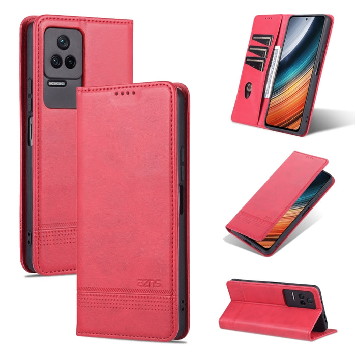 Estuche para teléfono de cuero con textura de becerro magnético AZNS, For Xiaomi Redmi K40S, For Xiaomi Redmi K50 / K50 Pro, For Samsung Galaxy A23 5G