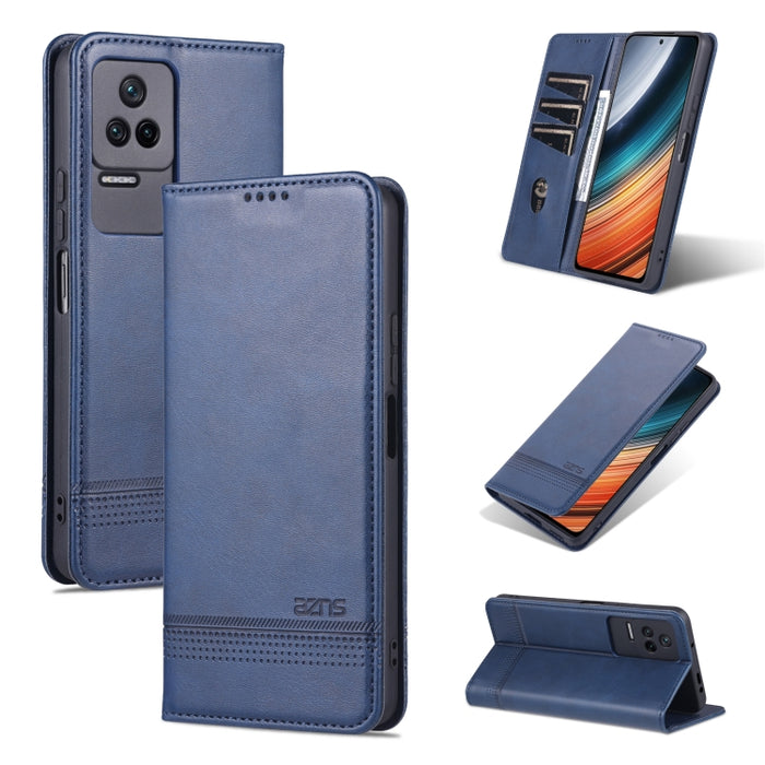 Estuche para teléfono de cuero con textura de becerro magnético AZNS, For Xiaomi Redmi K40S, For Xiaomi Redmi K50 / K50 Pro, For Samsung Galaxy A23 5G