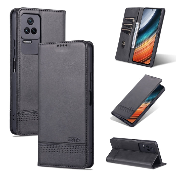 Estuche para teléfono de cuero con textura de becerro magnético AZNS, For Xiaomi Redmi K40S, For Xiaomi Redmi K50 / K50 Pro, For Samsung Galaxy A23 5G