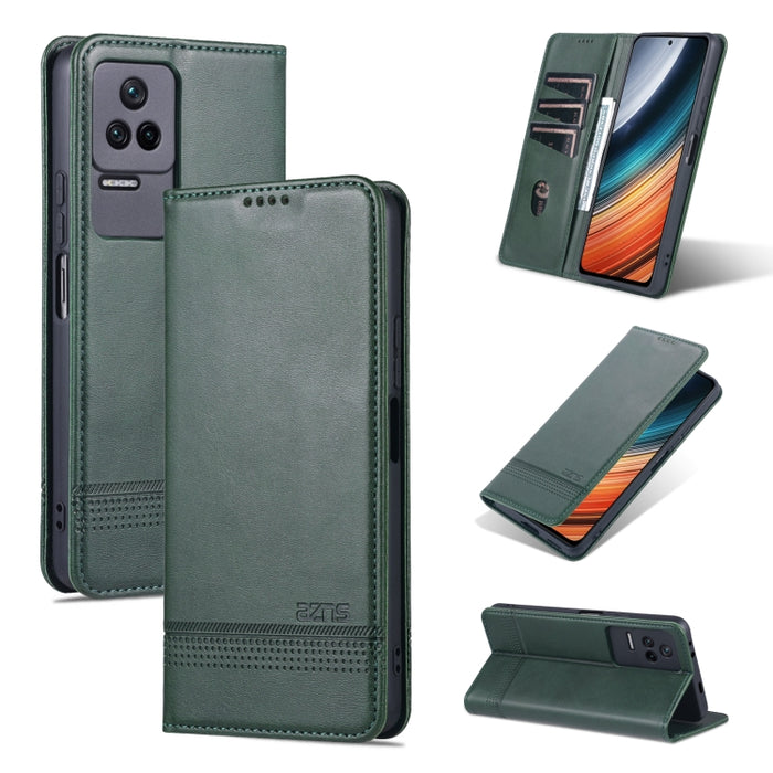 Estuche para teléfono de cuero con textura de becerro magnético AZNS, For Xiaomi Redmi K40S, For Xiaomi Redmi K50 / K50 Pro, For Samsung Galaxy A23 5G