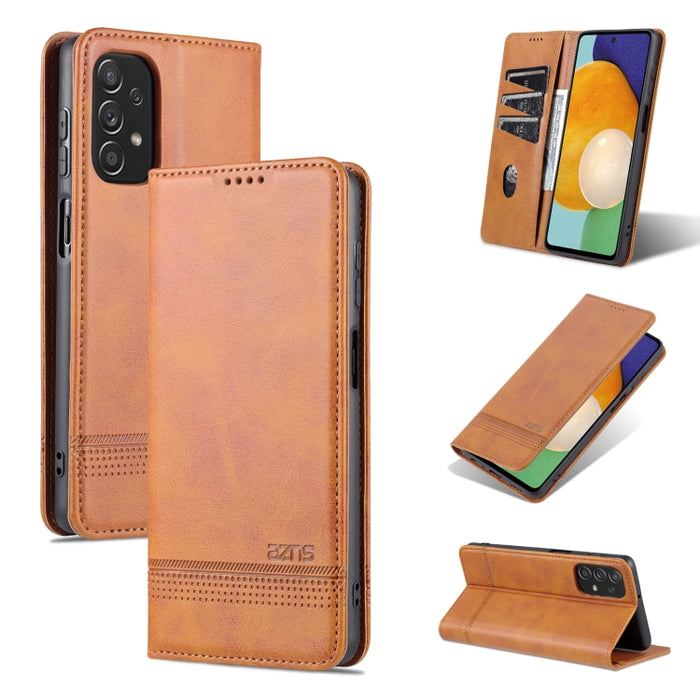 Estuche para teléfono de cuero con textura de becerro magnético AZNS, For Xiaomi Redmi K40S, For Xiaomi Redmi K50 / K50 Pro, For Samsung Galaxy A23 5G