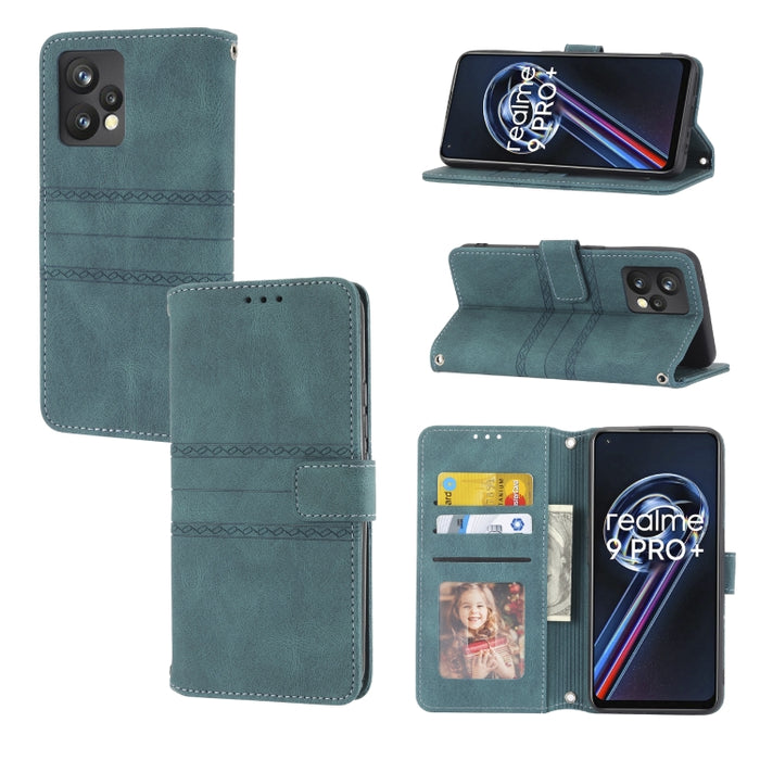 Estuche de cuero para teléfono con tapa horizontal con hebilla magnética a rayas en relieve, For Fujitsu Arrows F-52B, For OPPO A96 5G, For OPPO Reno7 5G, For OPPO Reno7 SE 5G, For OPPO Find X5, For OPPO Find X5 Pro, For OPPO Realme 9 Pro+             ...