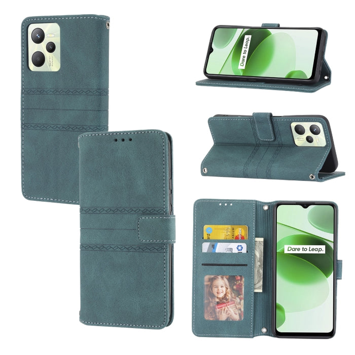 Estuche de cuero para teléfono con tapa horizontal con hebilla magnética a rayas en relieve, For Fujitsu Arrows F-52B, For OPPO A96 5G, For OPPO Reno7 5G, For OPPO Reno7 SE 5G, For OPPO Find X5, For OPPO Find X5 Pro, For OPPO Realme 9 Pro+             ...