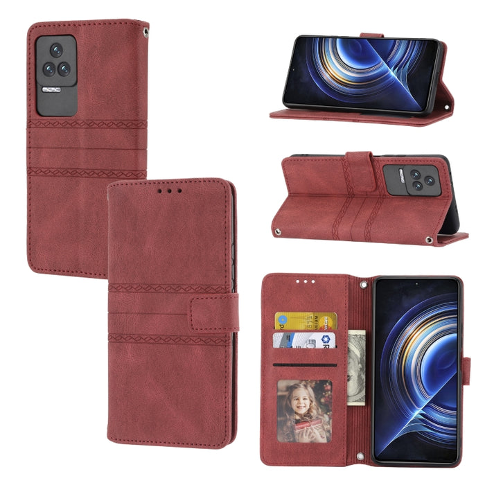 Estuche de cuero para teléfono con tapa horizontal con hebilla magnética a rayas en relieve, For Fujitsu Arrows F-52B, For OPPO A96 5G, For OPPO Reno7 5G, For OPPO Reno7 SE 5G, For OPPO Find X5, For OPPO Find X5 Pro, For OPPO Realme 9 Pro+             ...