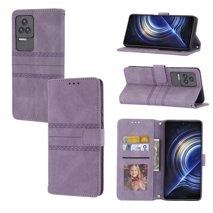 Estuche de cuero para teléfono con tapa horizontal con hebilla magnética a rayas en relieve, For Fujitsu Arrows F-52B, For OPPO A96 5G, For OPPO Reno7 5G, For OPPO Reno7 SE 5G, For OPPO Find X5, For OPPO Find X5 Pro, For OPPO Realme 9 Pro+             ...