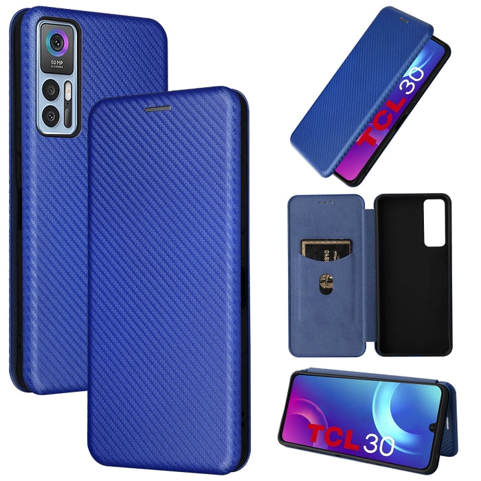 Caja de teléfono de cuero con tapa horizontal magnética con textura de fibra de carbono, For Samsung Galaxy S22 Ultra 5G, For OnePlus Nord CE 2 5G, For Xiaomi Poco X4 Pro 5G, For Motorola Moto G22, For TCL 30 5G / 30+