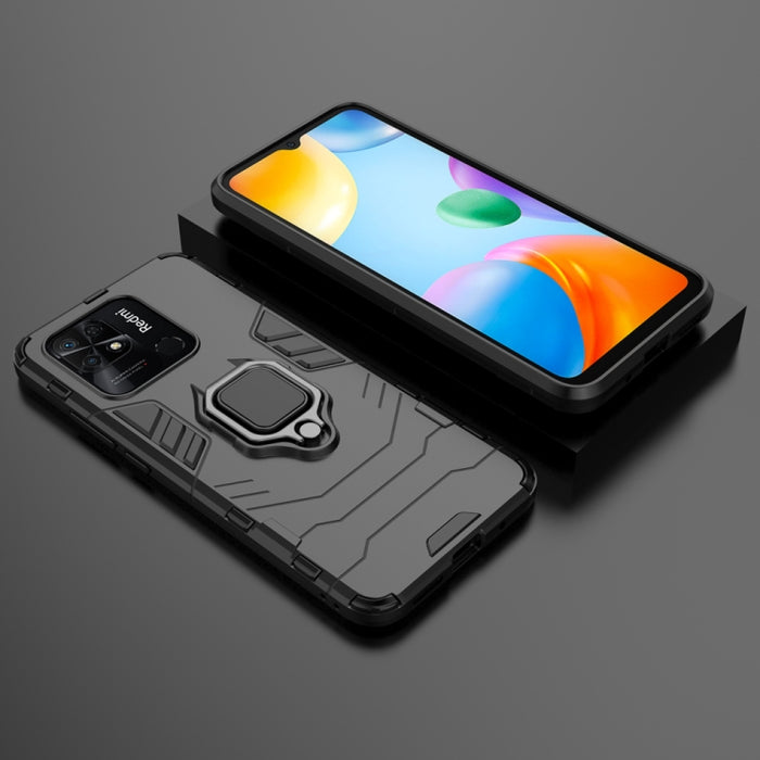 Caja de teléfono PC + TPU a prueba de golpes con soporte de anillo magnético, For Xiaomi Redmi 10C, For Xiaomi Redmi Note 11E 5G