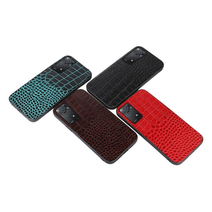 Estuche de cuero de piel de vaca con capa superior de cocodrilo, For Xiaomi Redmi Note 11 Pro Global, For Samsung Galaxy A23 4G, For Samsung Galaxy A33 5G, For Samsung Galaxy A53 5G, For Samsung Galaxy A73 5G