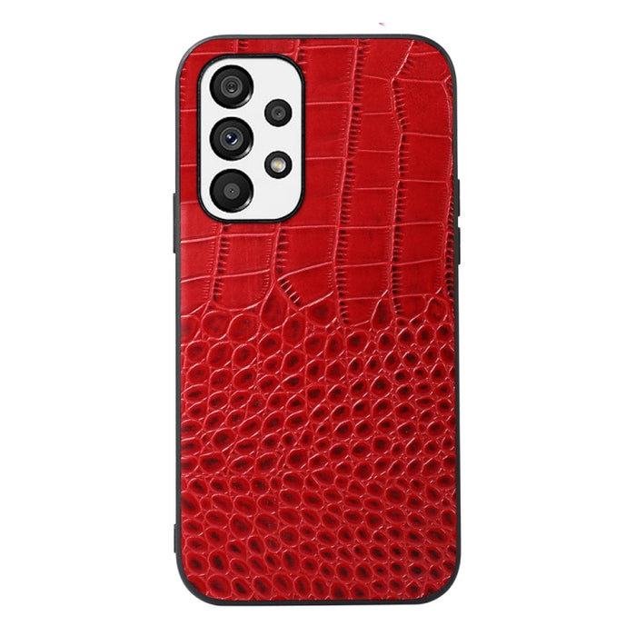Estuche de cuero de piel de vaca con capa superior de cocodrilo, For Xiaomi Redmi Note 11 Pro Global, For Samsung Galaxy A23 4G, For Samsung Galaxy A33 5G, For Samsung Galaxy A53 5G, For Samsung Galaxy A73 5G