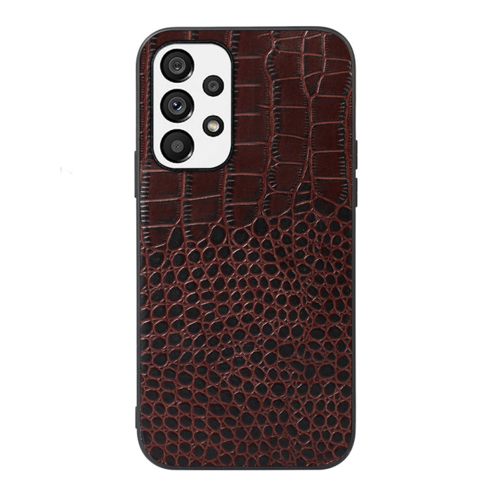 Estuche de cuero de piel de vaca con capa superior de cocodrilo, For Xiaomi Redmi Note 11 Pro Global, For Samsung Galaxy A23 4G, For Samsung Galaxy A33 5G, For Samsung Galaxy A53 5G, For Samsung Galaxy A73 5G