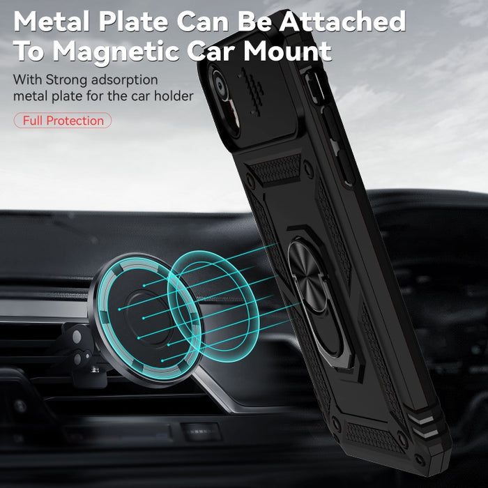 Estuche para teléfono con soporte deslizante Camshield, For iPhone XR, For iPhone XS / X, For iPhone XS Max, For iPhone 12 mini, For iPhone SE 2022 / SE 2020 / 8 / 7 / 6, For iPhone 8 Plus / 7 Plus / 6 Plus