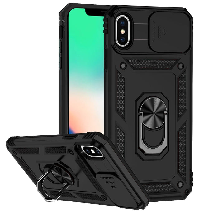 Estuche para teléfono con soporte deslizante Camshield, For iPhone XR, For iPhone XS / X, For iPhone XS Max, For iPhone 12 mini, For iPhone SE 2022 / SE 2020 / 8 / 7 / 6, For iPhone 8 Plus / 7 Plus / 6 Plus
