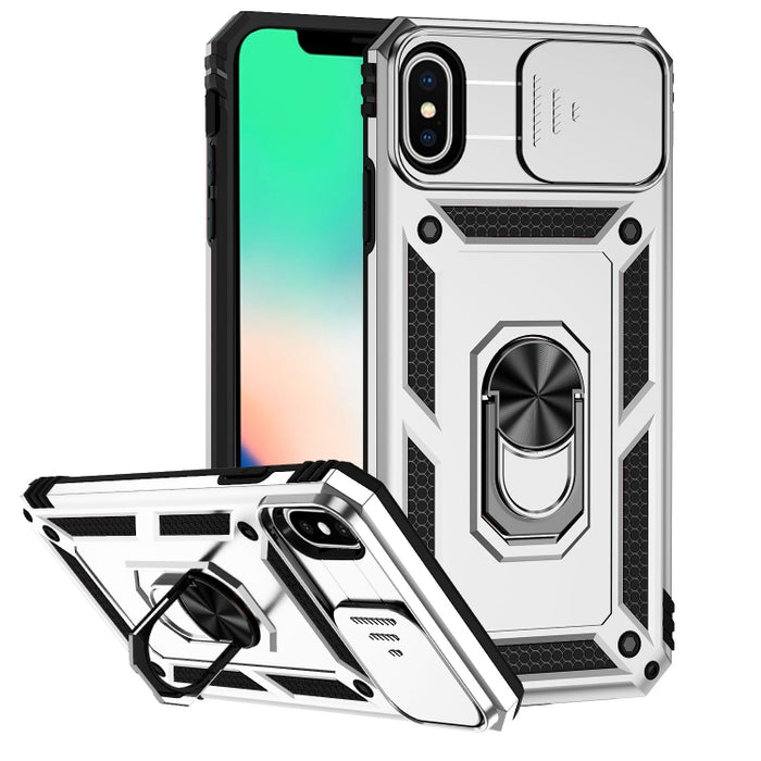 Estuche para teléfono con soporte deslizante Camshield, For iPhone XR, For iPhone XS / X, For iPhone XS Max, For iPhone 12 mini, For iPhone SE 2022 / SE 2020 / 8 / 7 / 6, For iPhone 8 Plus / 7 Plus / 6 Plus