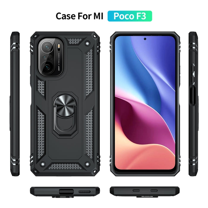 Funda para teléfono TPU + PC a prueba de golpes con soporte giratorio de 360 grados, For Xiaomi Poco F3, For Xiaomi Redmi 10C, For Xiaomi Redmi Note 11 Pro, For Xiaomi Redmi Note 11S