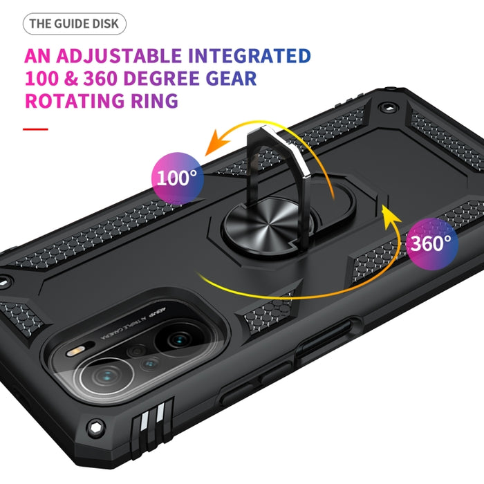 Funda para teléfono TPU + PC a prueba de golpes con soporte giratorio de 360 grados, For Xiaomi Poco F3, For Xiaomi Redmi 10C, For Xiaomi Redmi Note 11 Pro, For Xiaomi Redmi Note 11S