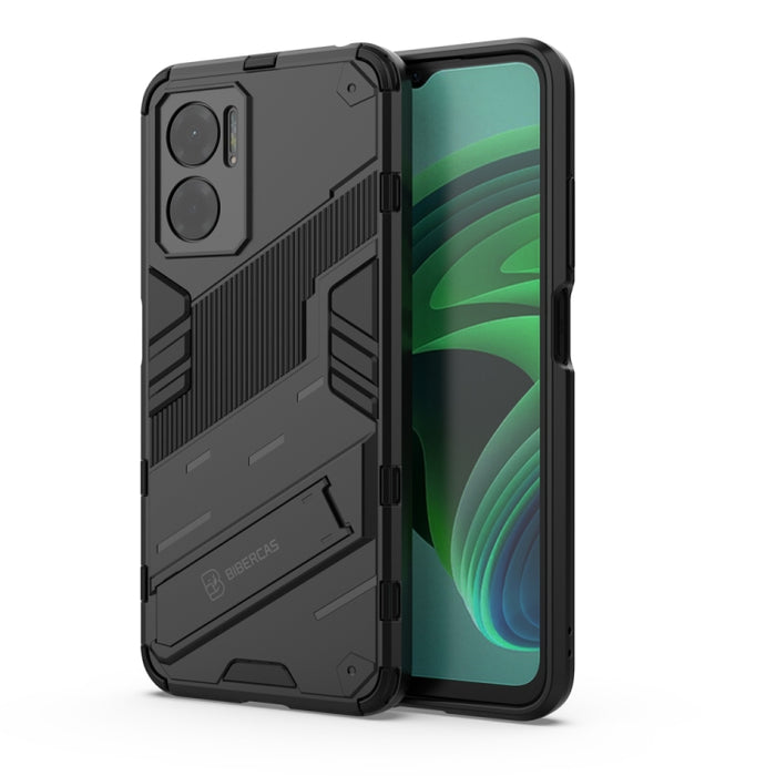 Punk Armor 2 en 1 PC + TPU Estuche para teléfono a prueba de golpes con soporte invisible, For Xiaomi Redmi Note 11E 5G China
