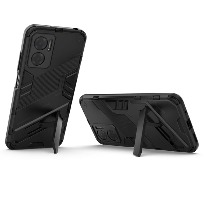 Punk Armor 2 en 1 PC + TPU Estuche para teléfono a prueba de golpes con soporte invisible, For Xiaomi Redmi Note 11E 5G China