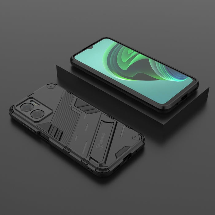 Punk Armor 2 en 1 PC + TPU Estuche para teléfono a prueba de golpes con soporte invisible, For Xiaomi Redmi Note 11E 5G China