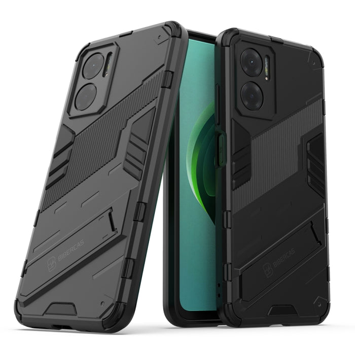 Punk Armor 2 en 1 PC + TPU Estuche para teléfono a prueba de golpes con soporte invisible, For Xiaomi Redmi Note 11E 5G China
