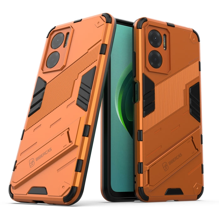 Punk Armor 2 en 1 PC + TPU Estuche para teléfono a prueba de golpes con soporte invisible, For Xiaomi Redmi Note 11E 5G China