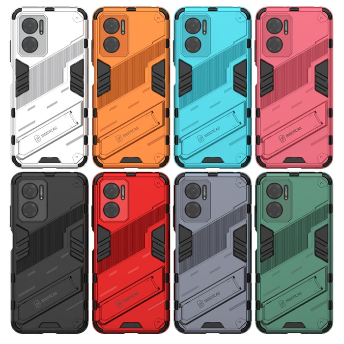 Punk Armor 2 en 1 PC + TPU Estuche para teléfono a prueba de golpes con soporte invisible, For Xiaomi Redmi Note 11E 5G China