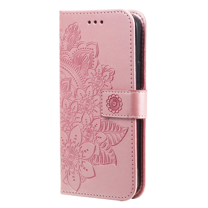 Estuche de cuero con tapa horizontal con estampado de flores de 7 pétalos, For Xiaomi Redmi Note 11 4G(Global), For Xiaomi Redmi Note 11 Pro 4G, For OPPO Realme 9i / A36 4G / A76 4G(Global), For OPPO Realme 9 Pro+, For OPPO Realme GT2 Pro              ...