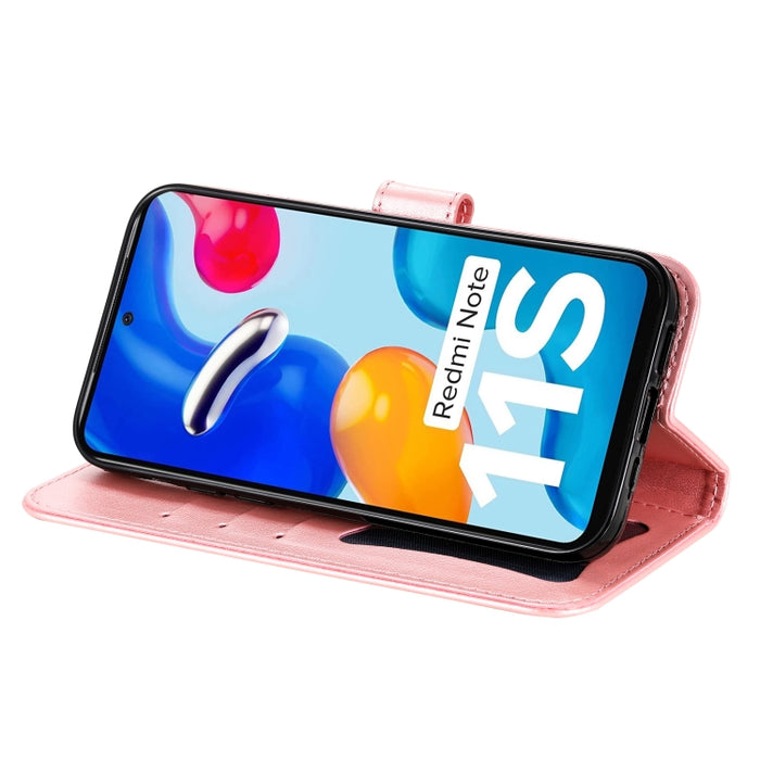 Estuche de cuero con tapa horizontal con estampado de flores de 7 pétalos, For Xiaomi Redmi Note 11 4G(Global), For Xiaomi Redmi Note 11 Pro 4G, For OPPO Realme 9i / A36 4G / A76 4G(Global), For OPPO Realme 9 Pro+, For OPPO Realme GT2 Pro              ...