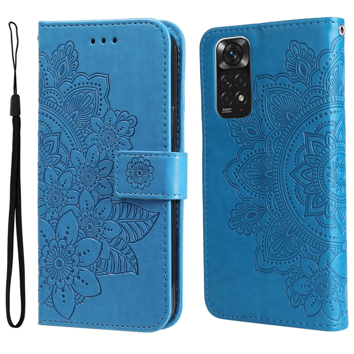 Estuche de cuero con tapa horizontal con estampado de flores de 7 pétalos, For Xiaomi Redmi Note 11 4G(Global), For Xiaomi Redmi Note 11 Pro 4G, For OPPO Realme 9i / A36 4G / A76 4G(Global), For OPPO Realme 9 Pro+, For OPPO Realme GT2 Pro              ...