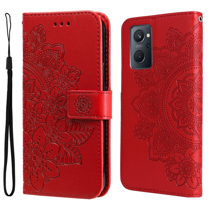 Estuche de cuero con tapa horizontal con estampado de flores de 7 pétalos, For Xiaomi Redmi Note 11 4G(Global), For Xiaomi Redmi Note 11 Pro 4G, For OPPO Realme 9i / A36 4G / A76 4G(Global), For OPPO Realme 9 Pro+, For OPPO Realme GT2 Pro              ...